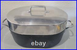 Vintage MAGNALITE GHC 15.5 Anodized Aluminum Roasting Pan Dutch Oven & Lid USA