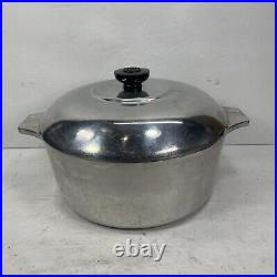 Vintage Magnalite GHC 4248 5-Quart Round Dutch Oven Stock Pot with Lid USA