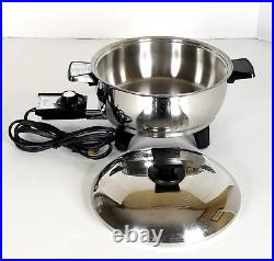 Vintage Rena Ware Stainless Steel Electric Dutch Oven Stock Pot 3 Qt 9.5 7118E