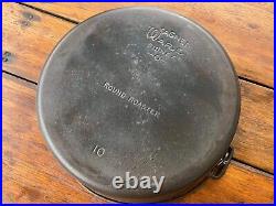 Wagner Ware Cast Iron #10 Fully Marked Turtle Back Dutch Oven