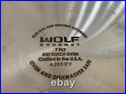 Wolf Gourmet 7 Ply A2051ev Cookware 6 Qt Dutch Oven With LID USA